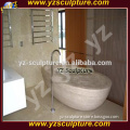 hand-made carving marble round bathtubs for home use